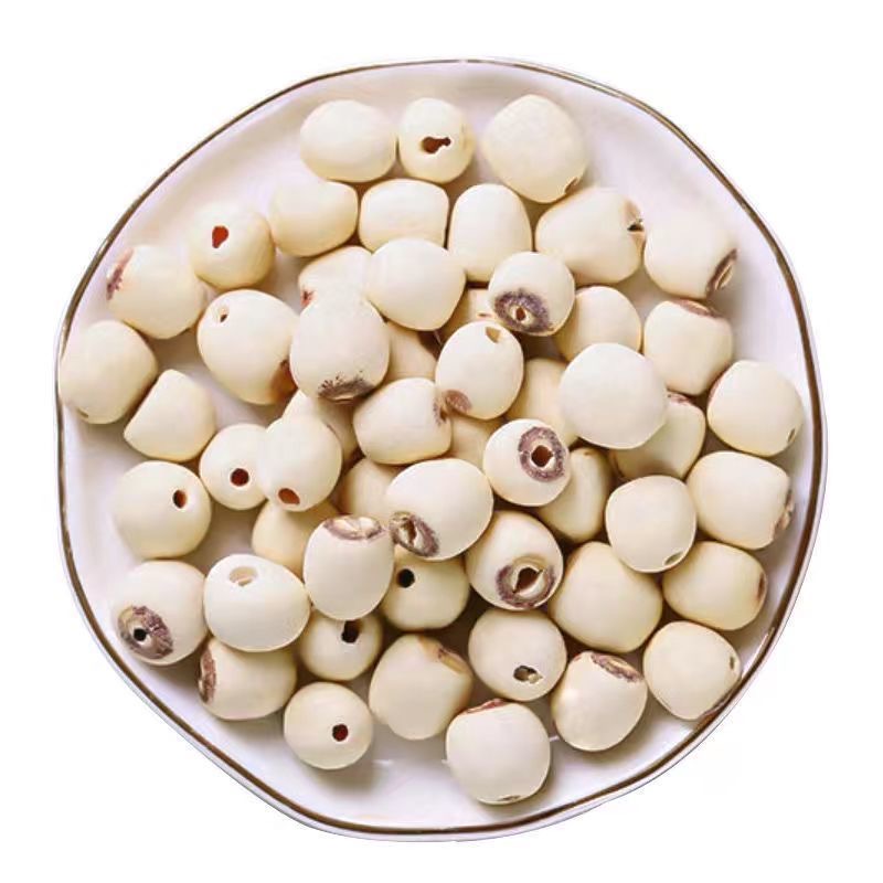 Semillas de loto blancas secas de alta calidad procesadas fritas al por mayor semillas de flor de loto secas naturales