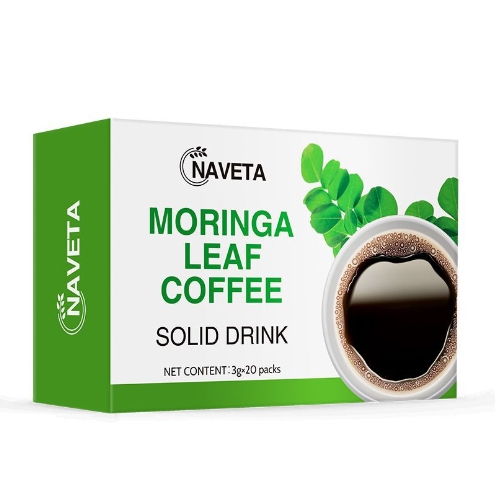 Caf&eacute; instant&aacute;neo en polvo de grado alimenticio m&aacute;s vendido, caf&eacute; de hoja de Moringa Oleifera para adelgazar, para p&eacute;rdida de peso, alto en vitamina C