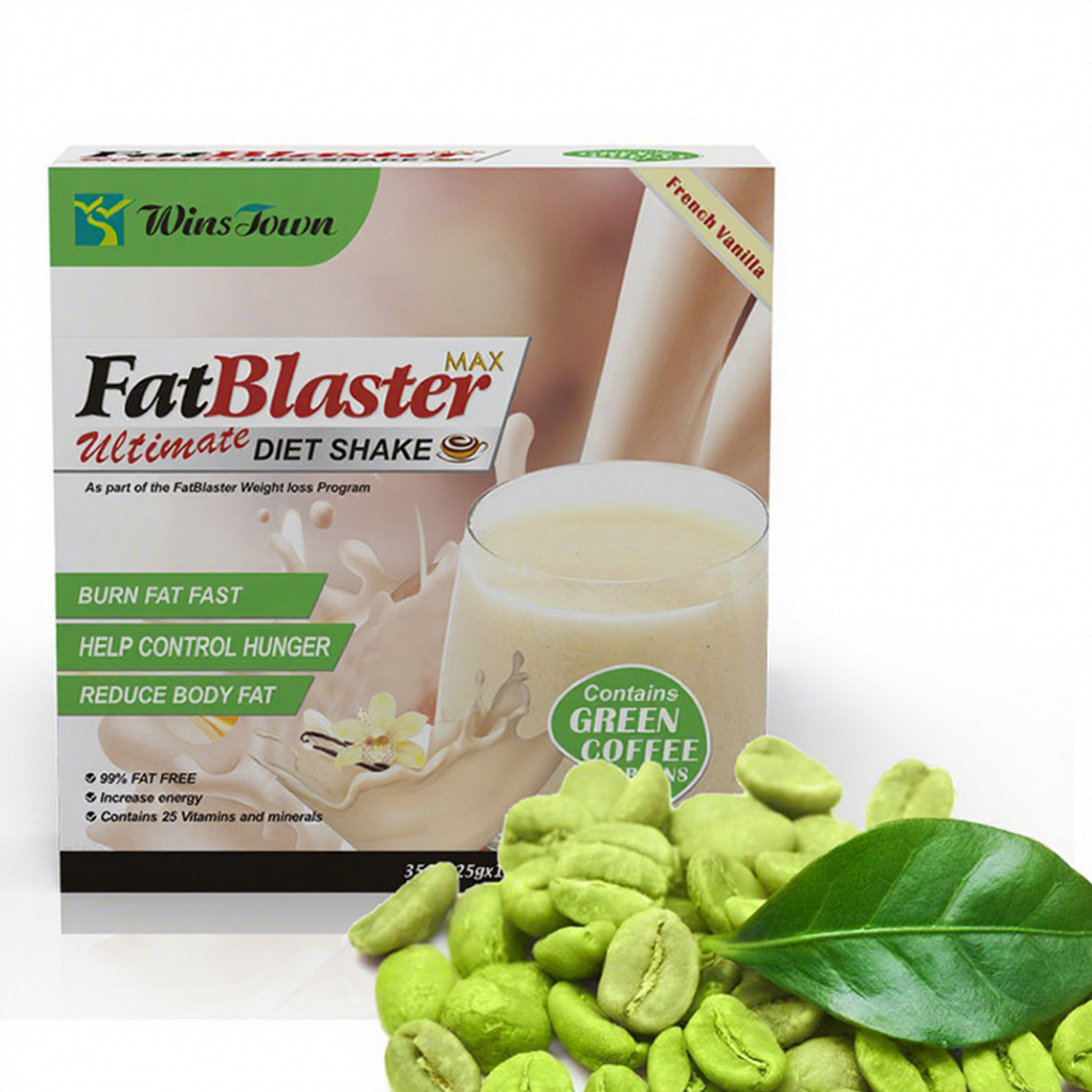 Batido de reemplazo de comida de vainilla con grano de caf&eacute; verde - Bebida para controlar el hambre y gestionar la grasa