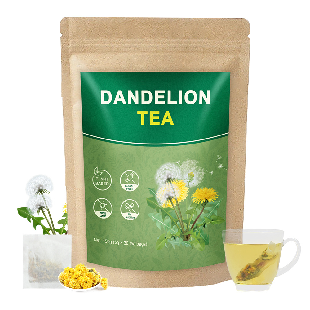 T&eacute; de hierbas de ra&iacute;z de diente de le&oacute;n de origen vegetal sin cafe&iacute;na para la limpieza del h&iacute;gado, el apoyo digestivo y el bienestar de desintoxicaci&oacute;n del cuerpo