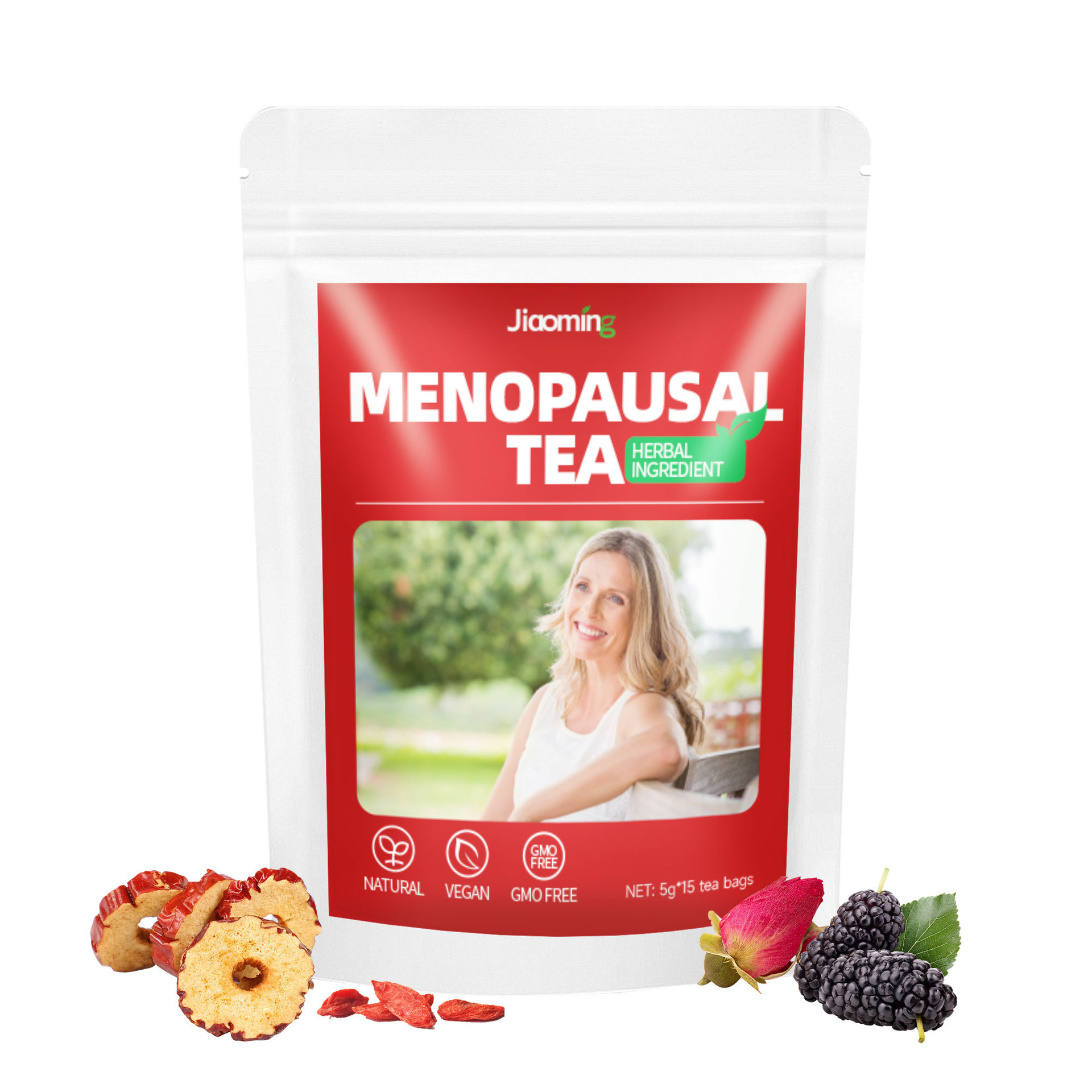 T&eacute; para la Menopausia T&eacute; de Hierbas T&eacute; de Bienestar para Mujeres Mezcla de Hierbas Natural Vegana T&eacute; para Confort Diario Para Adultos