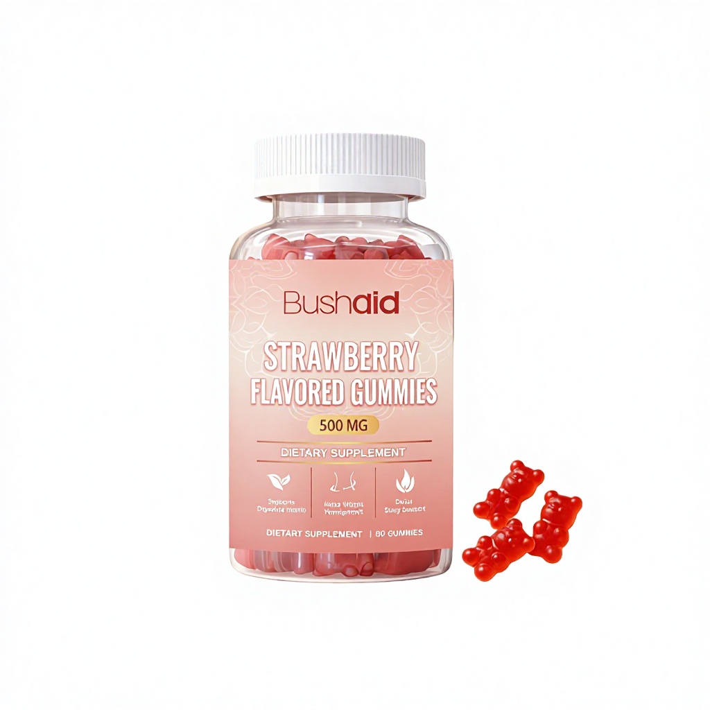 Oem Gominolas con sabor a fresa y nutrientes equilibrados Mejoran la memoria y el sue&ntilde;o para mujer, 60 unidades