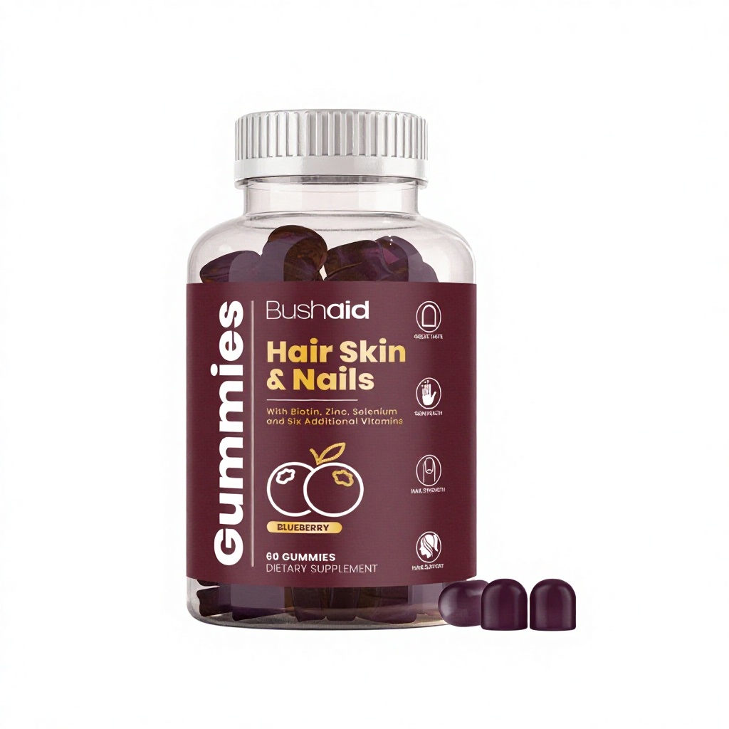 Bushaid Body Wellness Support Gummies para Mejorar la Densidad &Oacute;sea Suplemento Diet&eacute;tico 60 Unidades